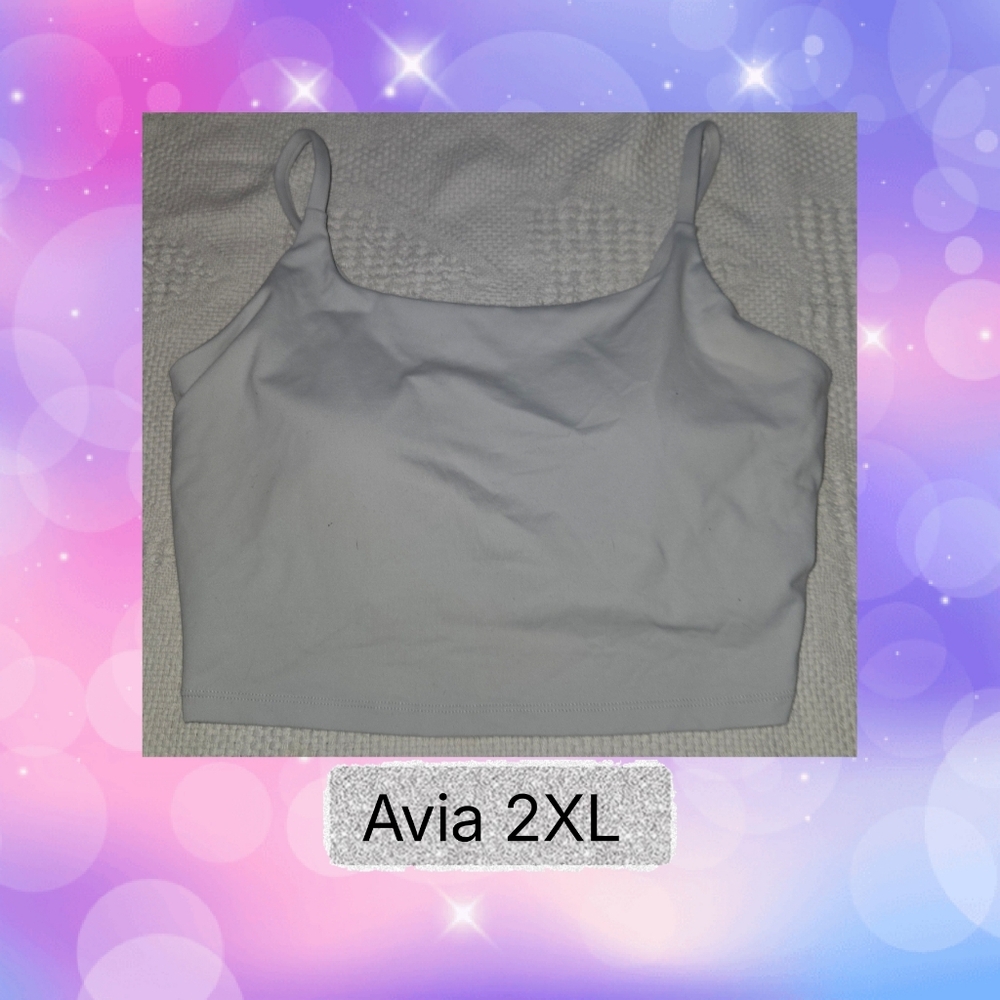 Avia Women's White Seamless Sports Bra - 2XL
